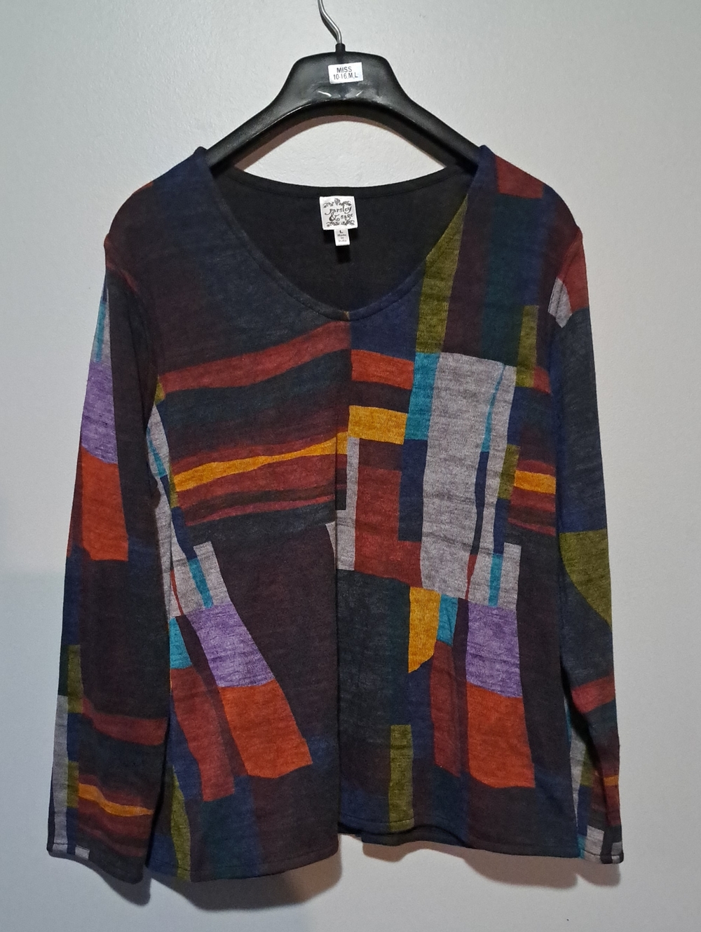 Multicolor Geometric Knit Women's Sweater - Gorpcore, Fall